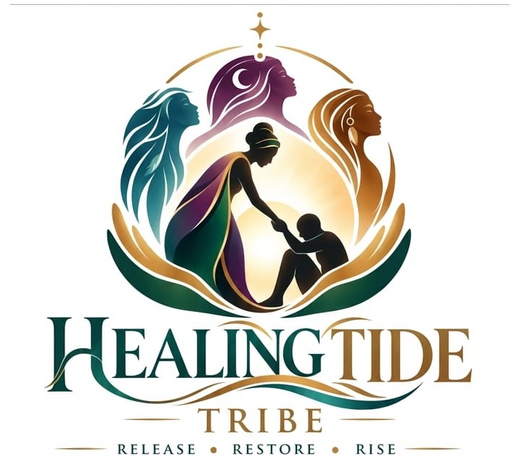 Healing Tide Tribe logo: Release, Restore, Rise